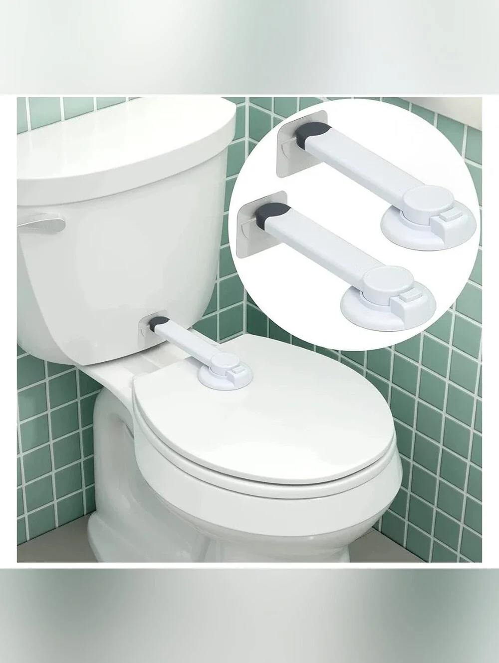 Toilet Locks Baby Proof (2 Pack) Ideal Child Proof Toilet Lid Lock with Arm – No